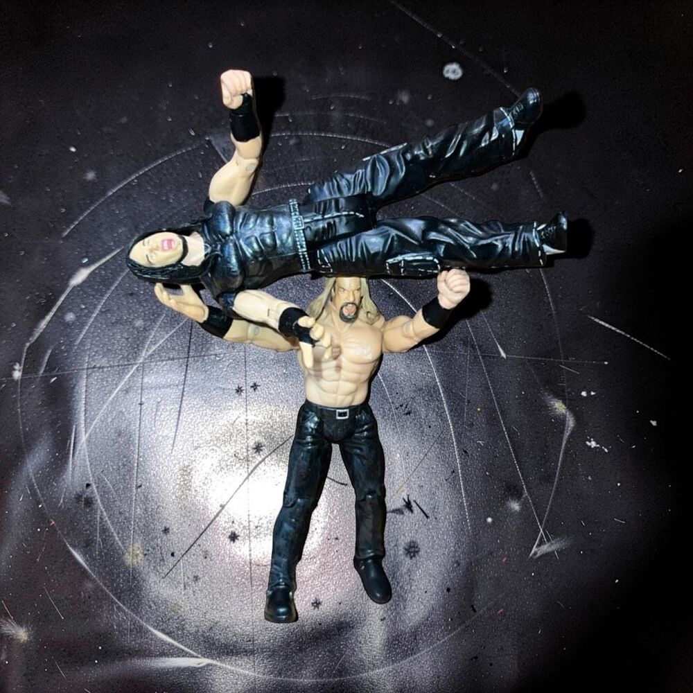 Jakks Triple H Spit Spray WWF & Jeff Hardy Figures